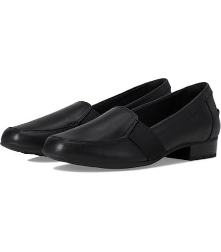 Amazon.com | Clarks Women's Pure Belle Dress Loafer, Black Leather